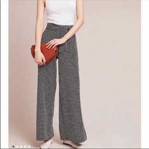 Anthropologie black & white pant sz S